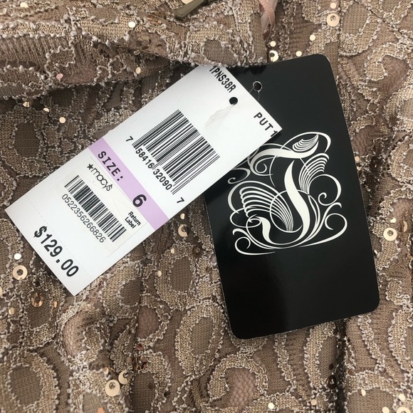 NWT JAX Champagne Cocktail Size 6 wedding Guest Evening Event Dress - Picture 9 of 16